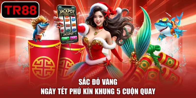 Sắc đỏ vàng ngày Tết phủ kín khung 5 cuộn quay